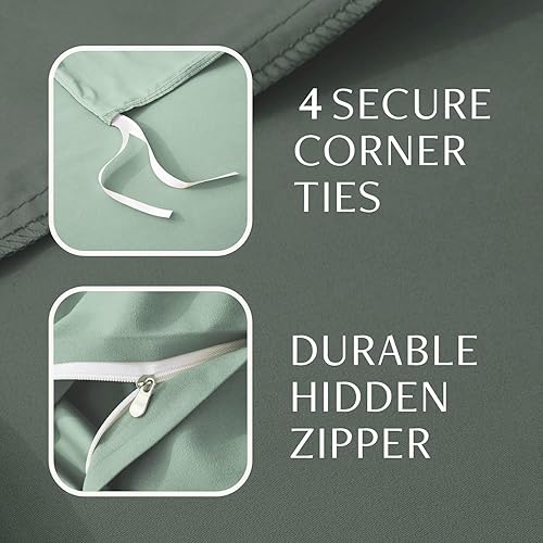 Miniatura 4 de Funda de edredón tamaño King  Juego de ropa de cama de 3 piezas (1 funda de edredón y 2 fundas de almohada), funda de edredón suave de doble