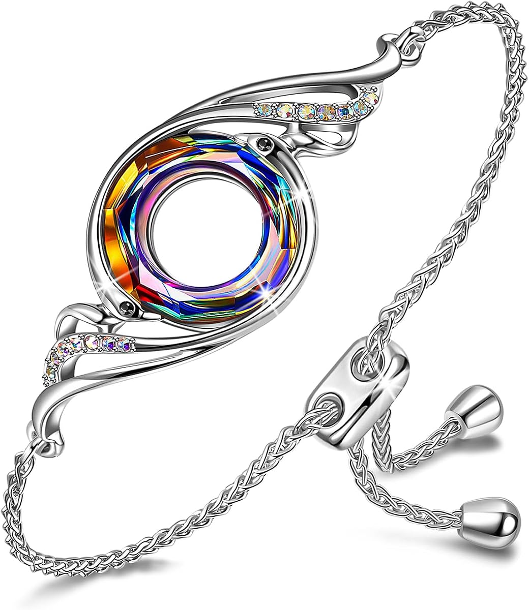 Kate Lynn Rise From the Ashes Phoenix Bracelet for Women, Adjustable Slider | Symbol of Luck and Renewal, Meaningful Birthday Gift for Women