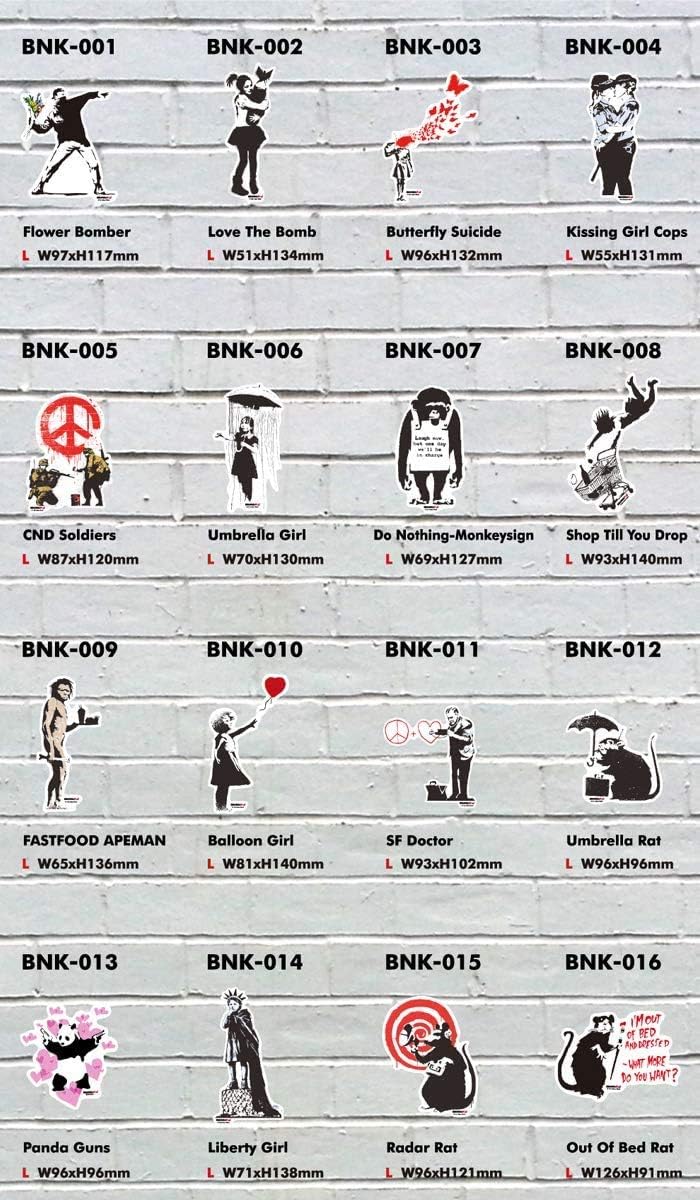 ゼネラルステッカー ブランダライズド BANKSY Balloon Girl ステッカー 透明素材 Lサイズ BNK-010