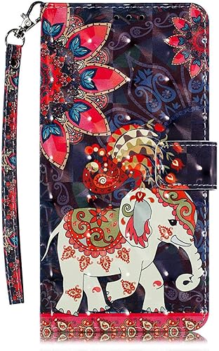 Galaxy Note HA lle  DENDICO PU-Leder SchutzhA lle Premium Wallet Case Flip Brieftasche fA r Samsung Galaxy Note HandyhA lle mit KartenfA chern und Standfunktion Muster