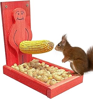 Squirrel Feeders for Outside Tree,Funny Bird Feeder for Squirrel Supplies - Squirrel Bird Feeder with Peanut Tray, Squirrel Corn Feeder, Squirrel Supplies for Garden Outside Eastuy