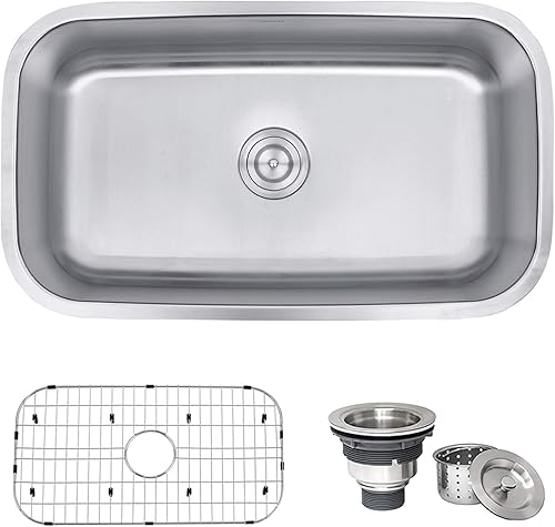 Miniatura 30 de Fregadero para cocina, Ruvati Parma, montaje bajo encimera, calibre 16, RVM4131