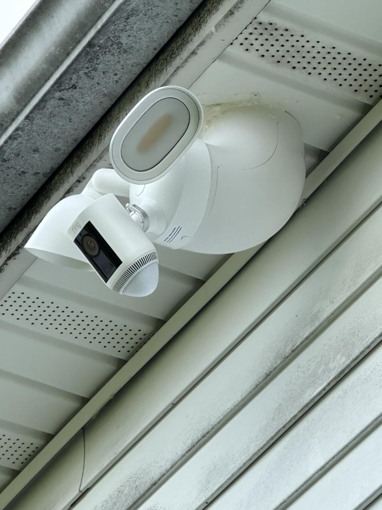 QUIDDITY Eave Mount Compatible with Ring Floodlight Camera Wired Pro/Plus, Blink Wired Floodlight Camera, Ring Plug in Mount, Wyze/Roku Floodlight Camera V2/Pro for Indoor Outdoor Use (Black)