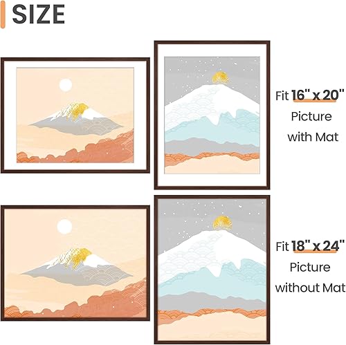 Vista 332 de upsimples - Portarretratos de 8.5 x 11 pulgadas, para fotos de 6 x 8 pulgadas con paspartú o de 8.5 x 11 pulgadas sin paspartú, marcos de fotos