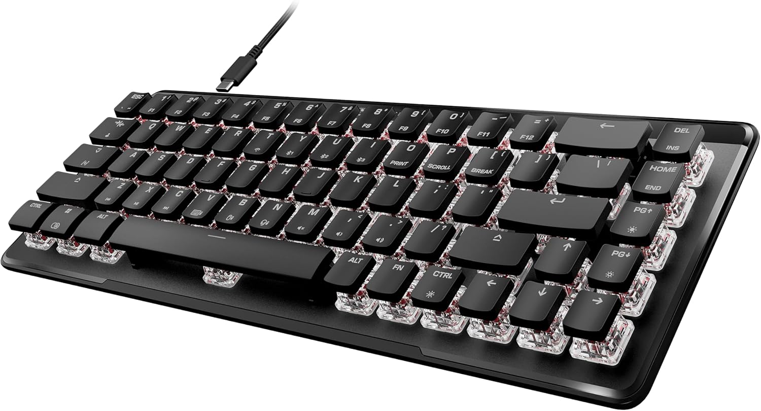 Turtle Beach Vulcan II Mini Air 65% Wireless Optical Mechanical Gaming Keyboard, Bluetooth, Customizable RGB Lighting, Detachable Cable, Smart Keys, On-Board Profiles, 200M Keystroke Life – Black