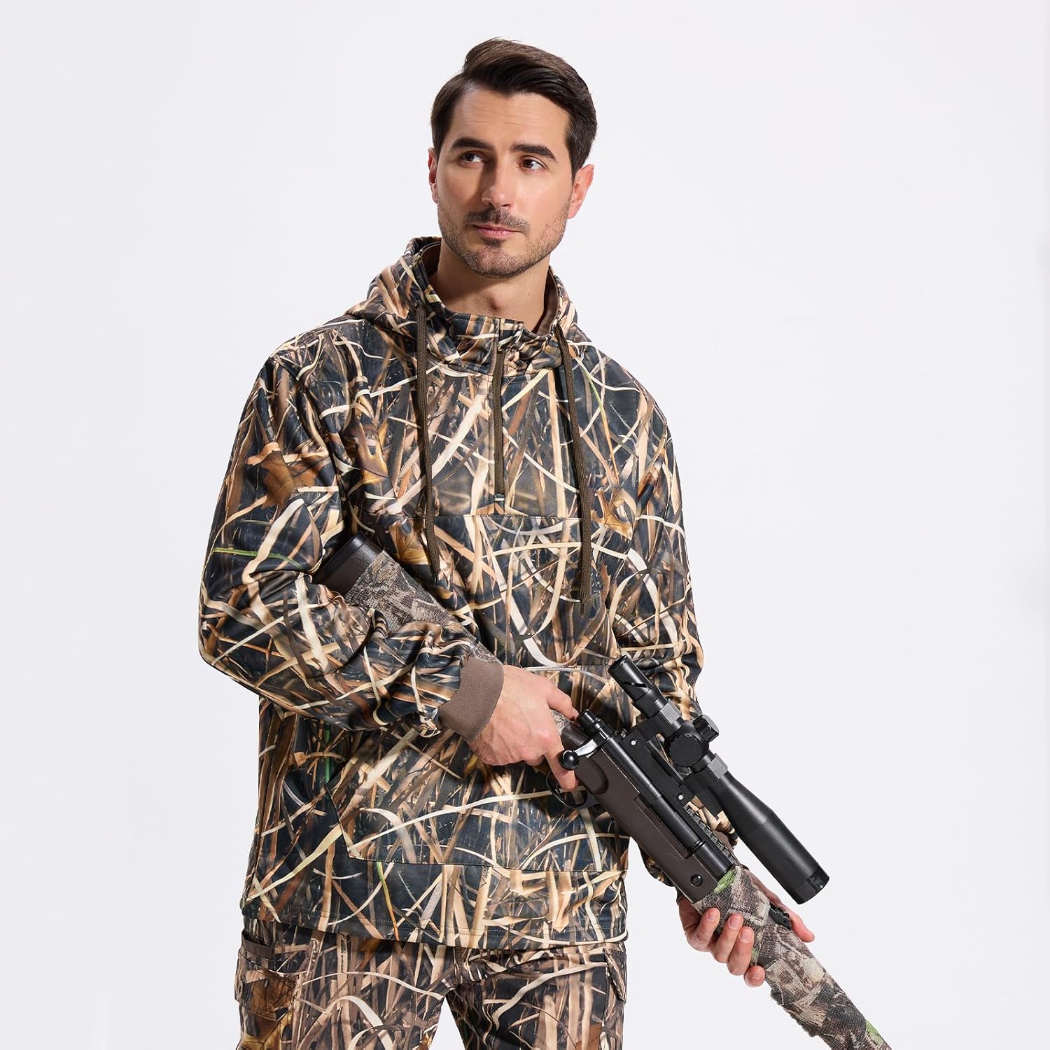 LOOGU Hunting Hoodies for Men Fleece Lining Performance Insulation Pullover Camo Hoodie - Image 8