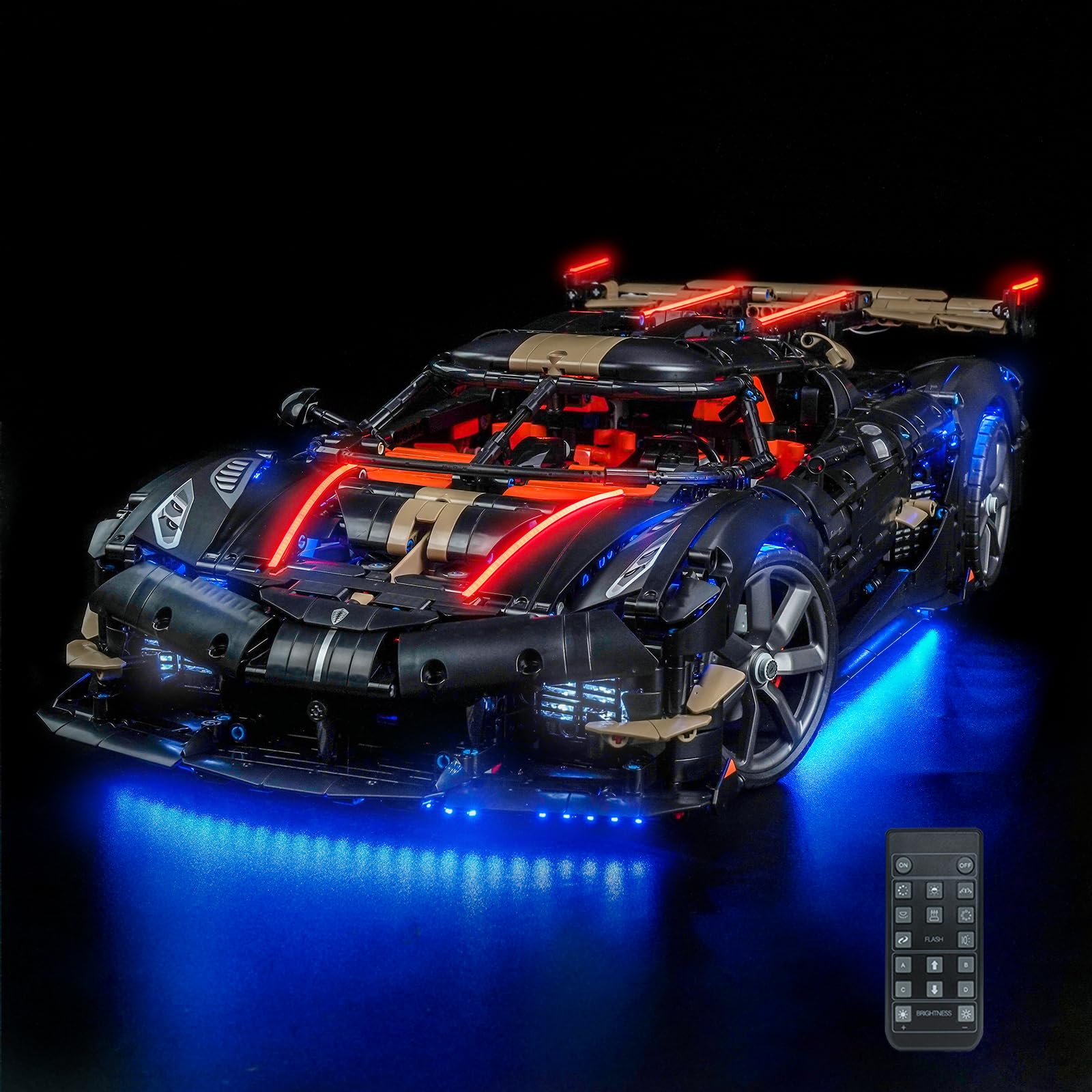 LED Lighting Compatible with LEGO Technic Koenigsegg Sadair’s Spear Megacar 42232 - JUST Lights,Light Kit Compatible with LEGO 42232,NOT Included The Model