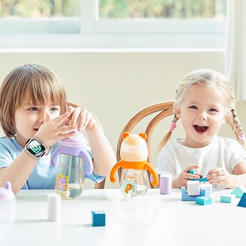 Miniatura 7 de Suoman SyncUp - Juego de 4 fundas protectoras de pantalla para niños, 2.5D 9H de dureza de vidrio templado para reloj Syncup para niños, color rosa,