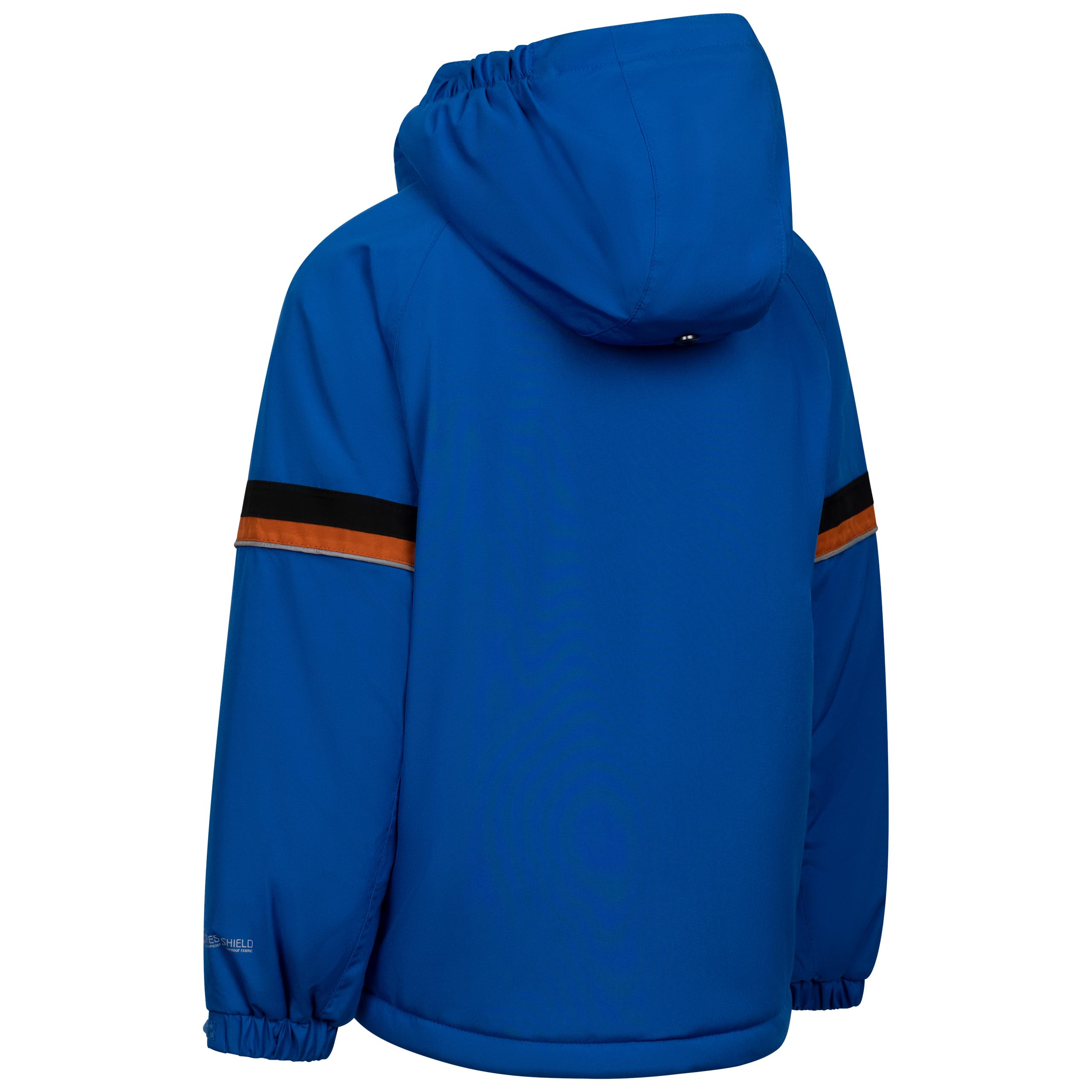 Trespass Giacca da sci per ragazzi Peter - imbottita, impermeabile, antivento, cappuccio staccabile, tasche con cerniera, maniche riflettenti, tasca skipass, snowbreak, orlo regolabile, polsini