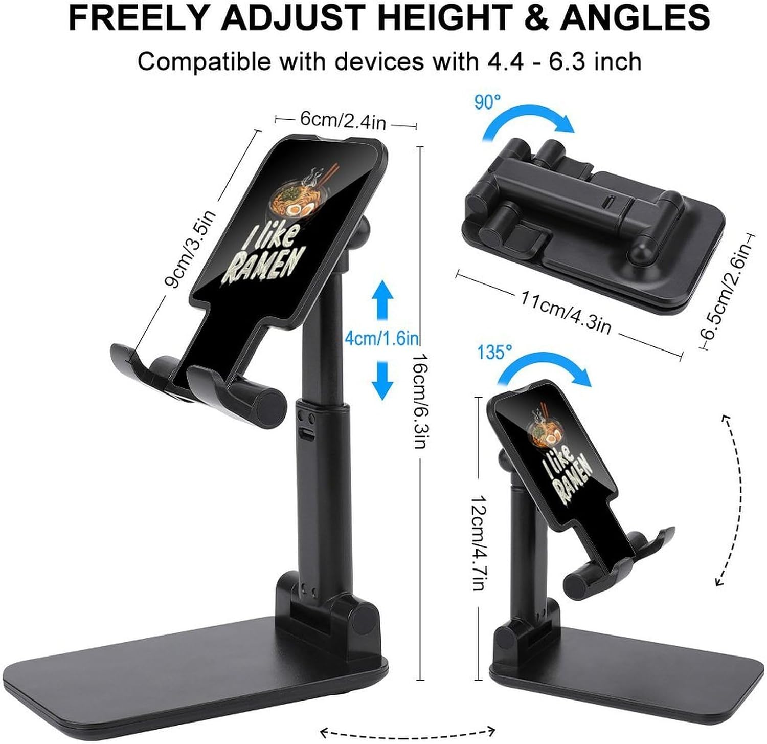 I Like Ramen Folding Cell Phone Stand for Desk image 2