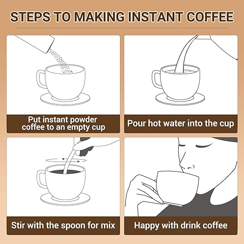 Miniatura 7 de Café orgánico instantáneo de hongos con melena de león, reishi, cordyceps, shiitake, trompeta King y café de cola de pavo, 30 porciones de 6.35