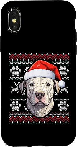 Miniatura 4 de iPhone 13 Pro Dogo Argentino Santa Hat Christmas Funny Dog Mom Dad Case