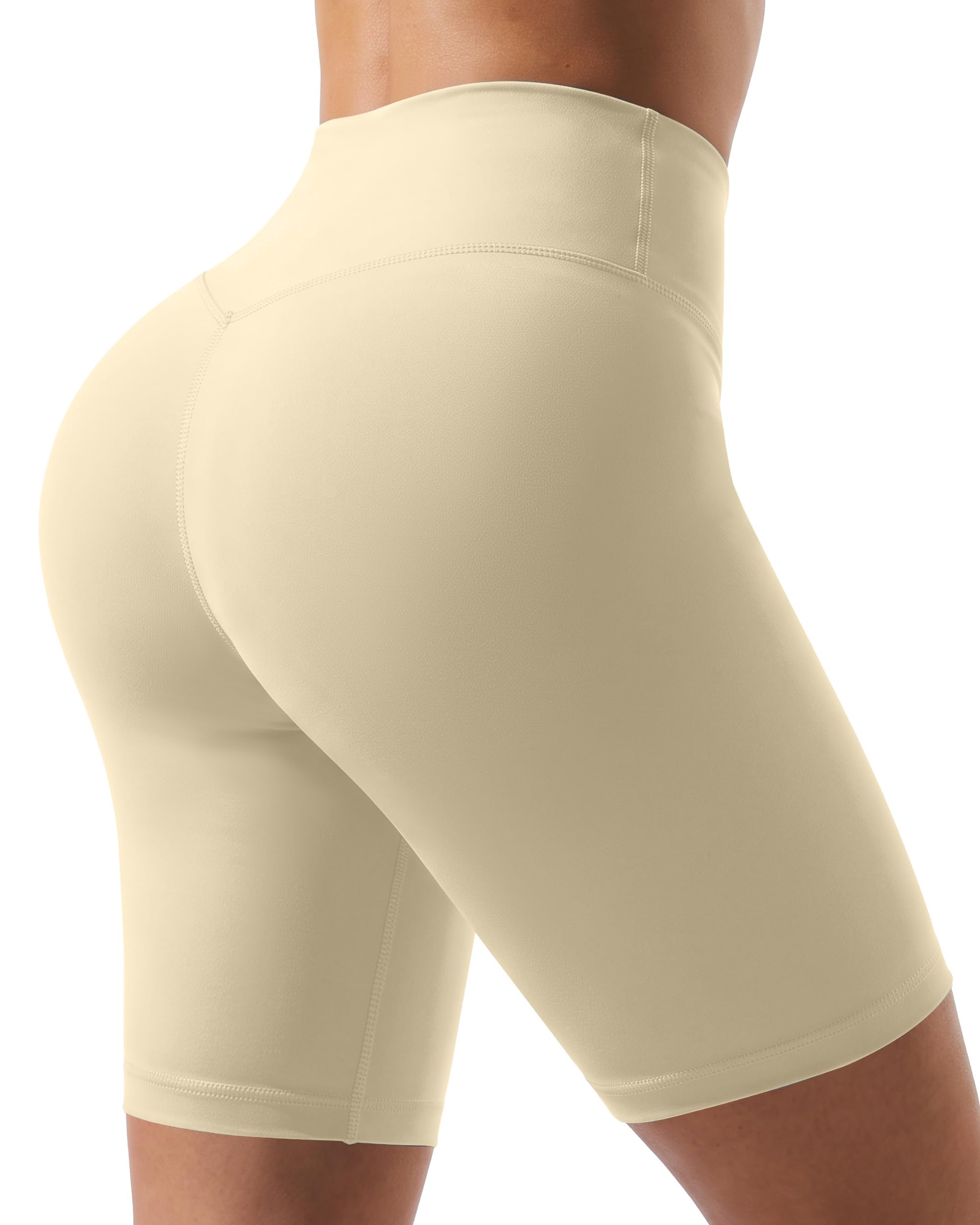 WISMBOX Radlerhose Damen Kurze 8" High Waist, Blickdicht Yoga Biker Shorts | Bauchweg Push Up Enganliegende Sportshorts, Atmungsaktiv Kompression Leggings, Hotpants Unter Kleider für Yoga Gym Fitness