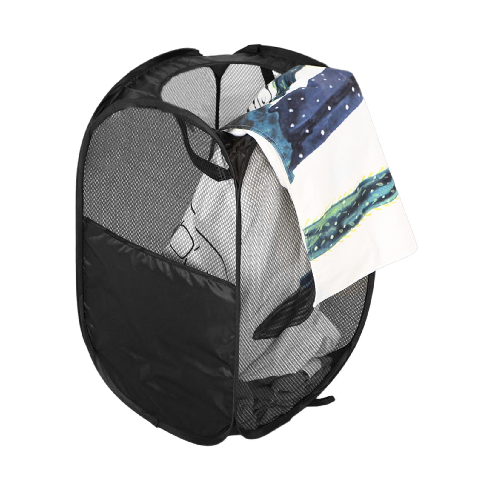 Panier à linge pliable avec maille respirante pour éviter l'humidité des vêtements
