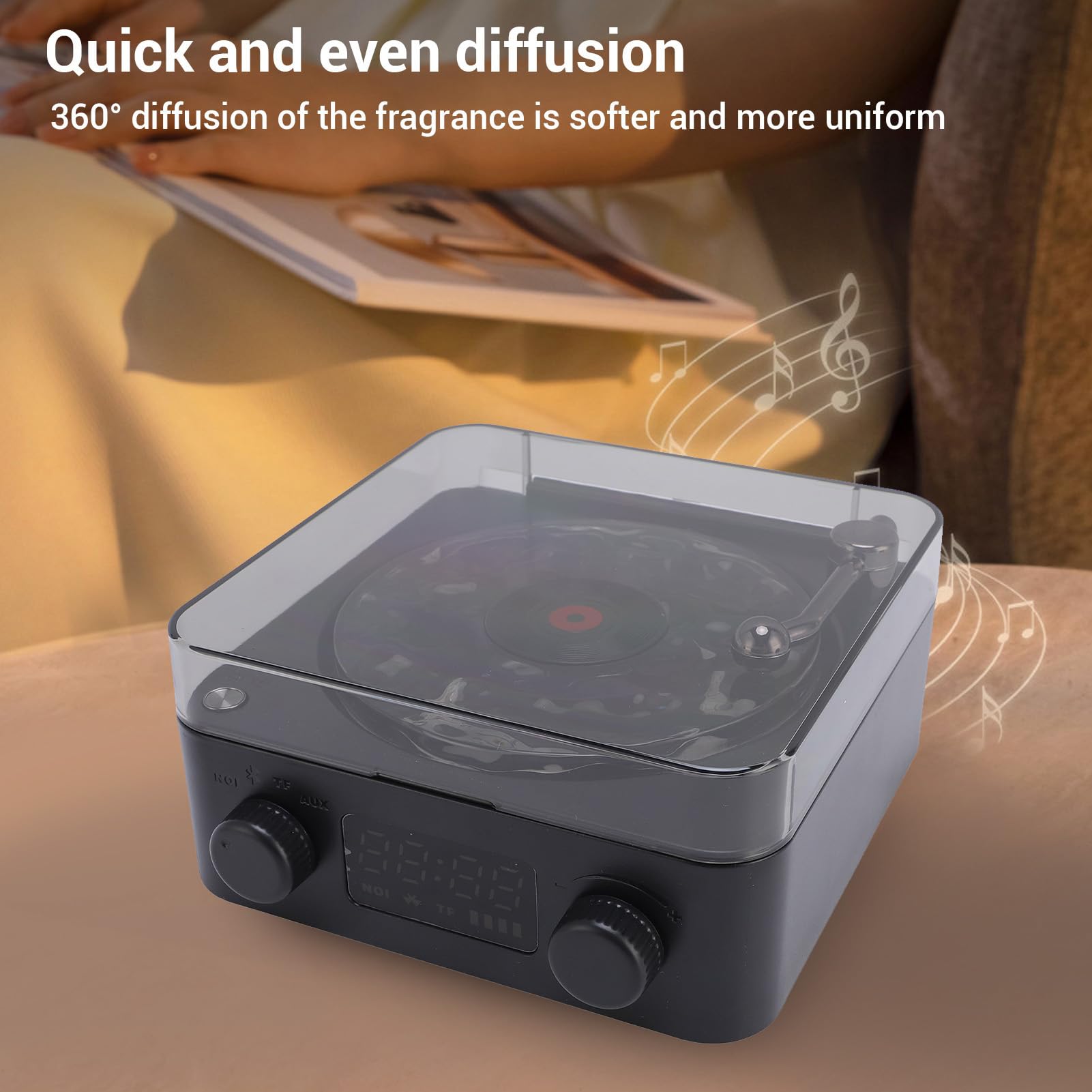 Sxhlseller Enceinte Rétro BT avec Lumière d'eau Ondulante et Affichage de