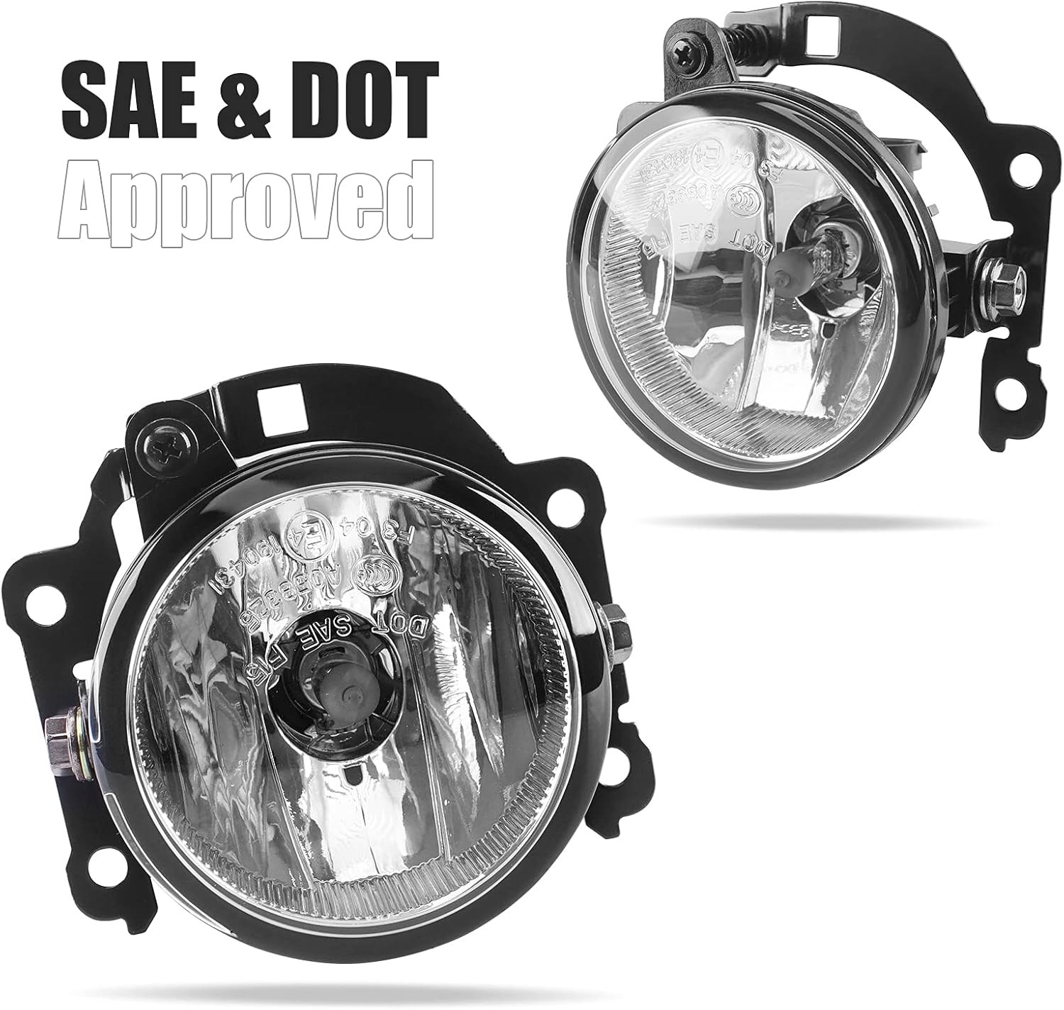 DLAA Fog Lights For Mitsubishi Mirage/Attrage 2020 2021 Front Fog Lamps Kit Car Styling Spot Light With Cables, Clear Lens - 1 Pair