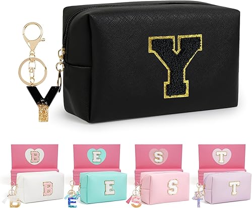 Miniatura 35 de Regalos de cumpleaños para mujeres y ella, bonita bolsa de maquillaje de viaje, bolsas de cosméticos de gran capacidad para mujeres, bolsa de Rosa