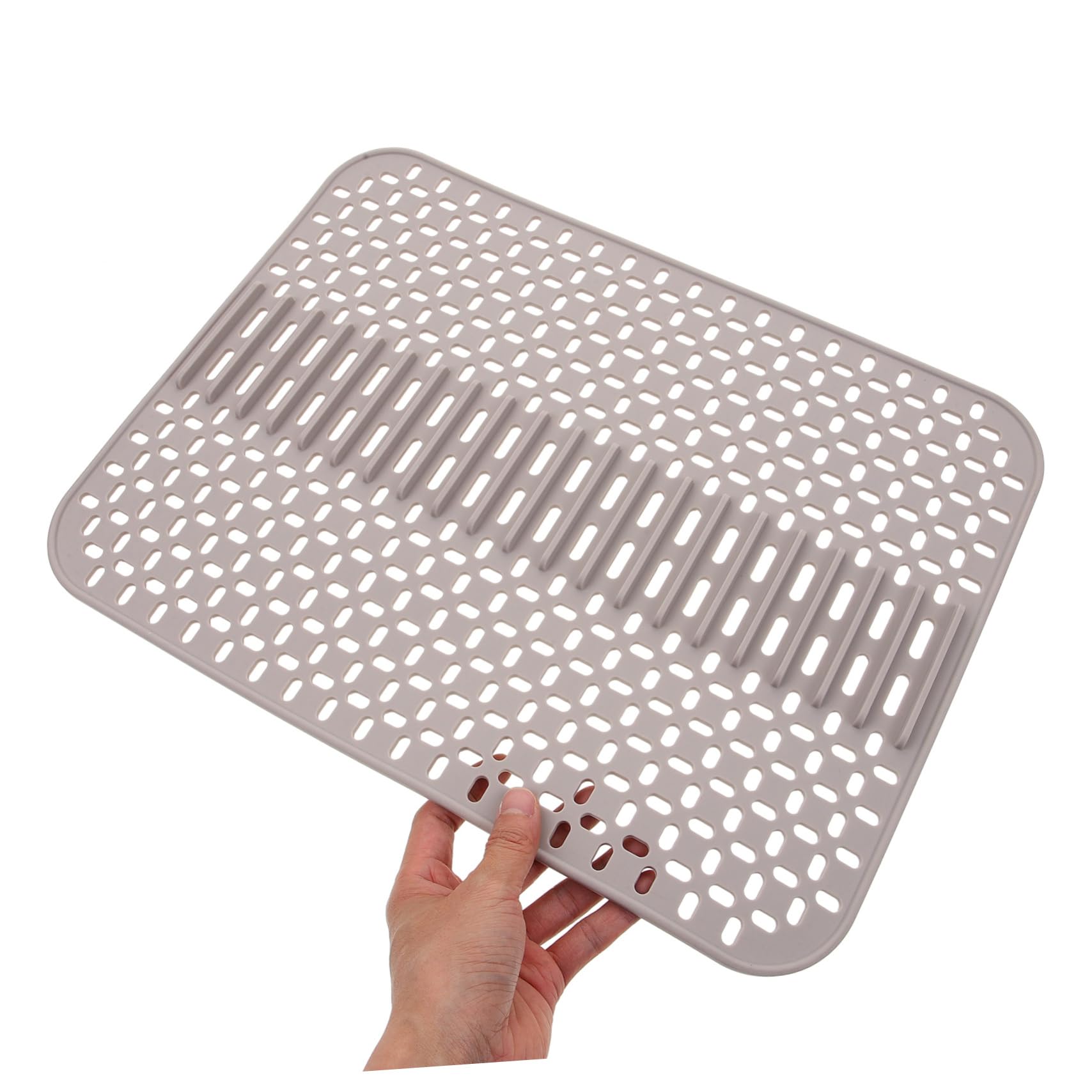 Angoily Tappetino per Lavello Protezione Antigraffio e Antiscivolo, in Silicone, Drenaggio Rapido, 100% Silicone, per Cucina e Tazze