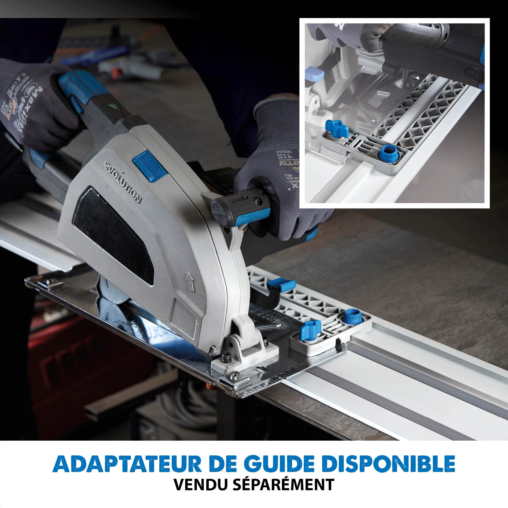 Evolution S210CCS - Scie Circulaire en acier 210 mm - Finition Instantanée - Pas de Chaleur, Pas de Bavures Ni D'Étincelles - lame en acier Doux Incluse.