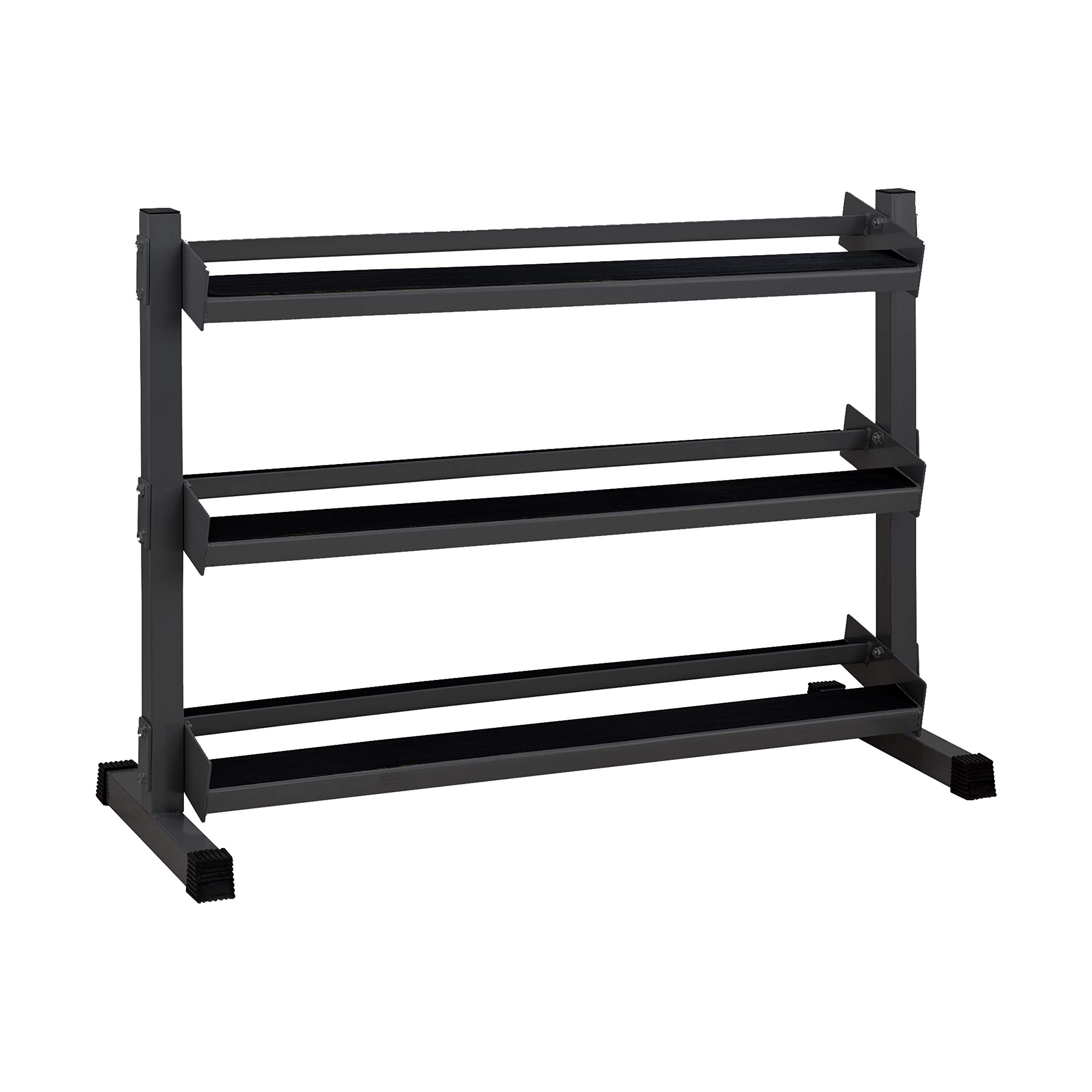 JK Fitness Rastrelliera Porta Manubri 3 Ripiani Diamond,Unisex,Nero,Unica