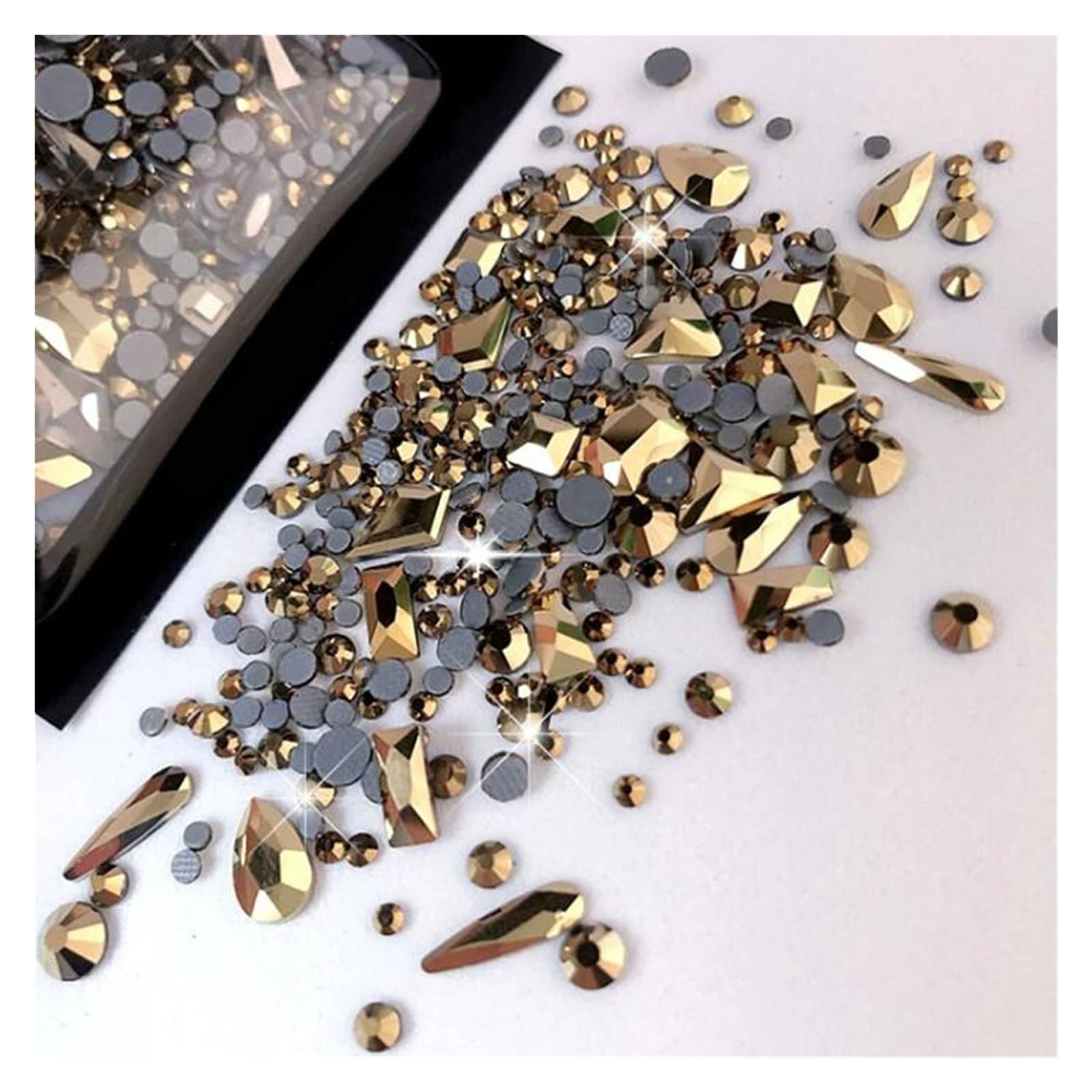3D Nail Rhinestone Charms Mixed Flatback Gems 150Pcs Manicure Nail Salon