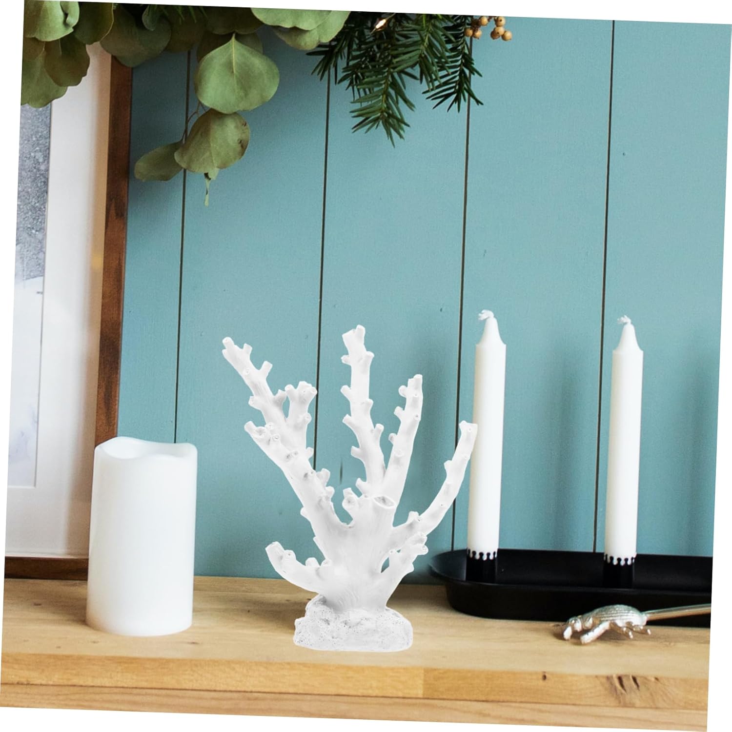 Happyyami Artificial Coral Ornament Coral Decor for Freshwater Aquarium Lifelike Reef Wall Art Wall Decoration for Home