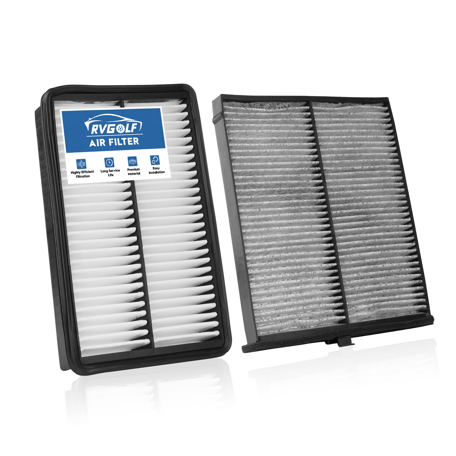 RVgolf Engine+Cabin Air Filters Fit for 2013-2023 Mazda CX-5(2.0L/2.5L), 2014-2018 Mazda 3 (2.0L/2.5L), 2014-2020 Mazda 6 (2.5L) Engine Air Filter
