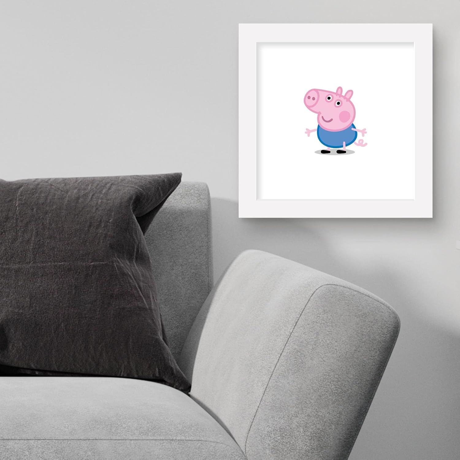 Trends International Gallery Pops Peppa Pig - George Wall Art Wall Poster, 12" x 12", White Framed Version