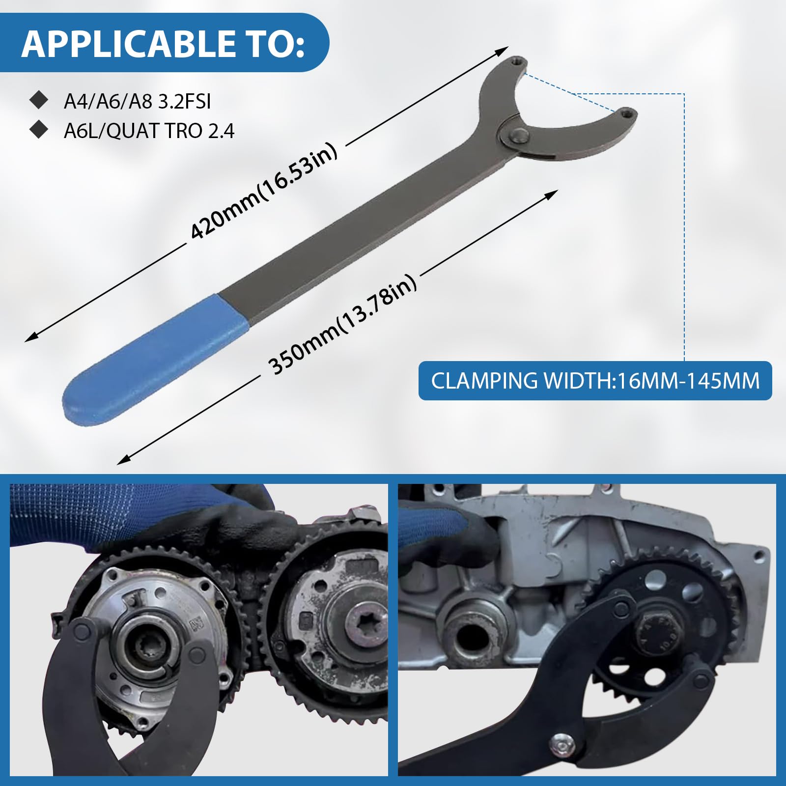 LIROPAU Strumento per Pignone dell'albero a Camme Chiave per Albero a Gomiti T10172A T10554 Set di Strumenti per Il Contatore dell'albero a Camme Chiave dell'albero a Gomiti