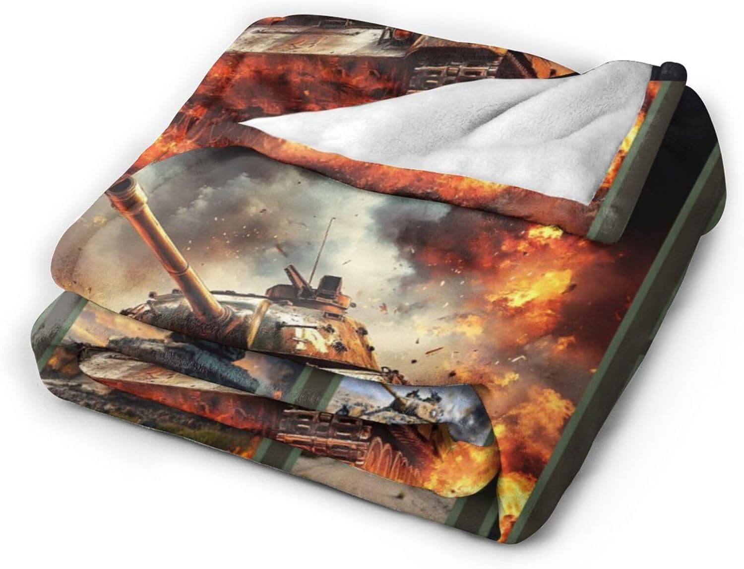 Tank Blanket Tank Throw Blanket Soft Cozy Warm Fuzzy Fleece Lightweight Plush Merch Tank Decor Gifts for Lover Man Woman Boy Girl Couch Bedding Sofa 50"X40" image 2