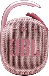 JBL Clip 4 - Portable Mini Bluetooth Speaker, Big Audio and Punchy bass, Integrated Carabiner, IP67 Waterproof and dustproof, 10 Hours of Playtime, Speaker for Home, Outdoor and Travel - (Pink)