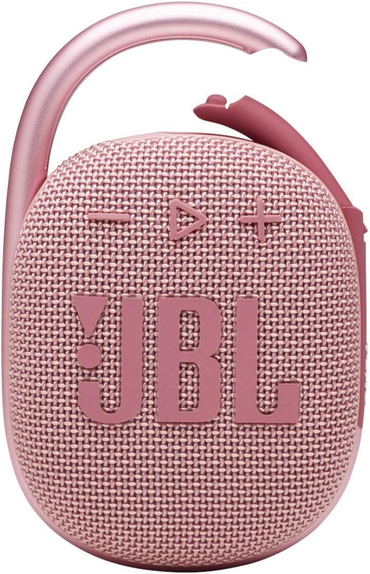 Clip 4 Portable Mini Bluetooth Speaker, 10 hours of playtime, speaker for home, outdoor and travel Pink, JBLCLIP4PINKAM, JBL CLIP 4 Pink