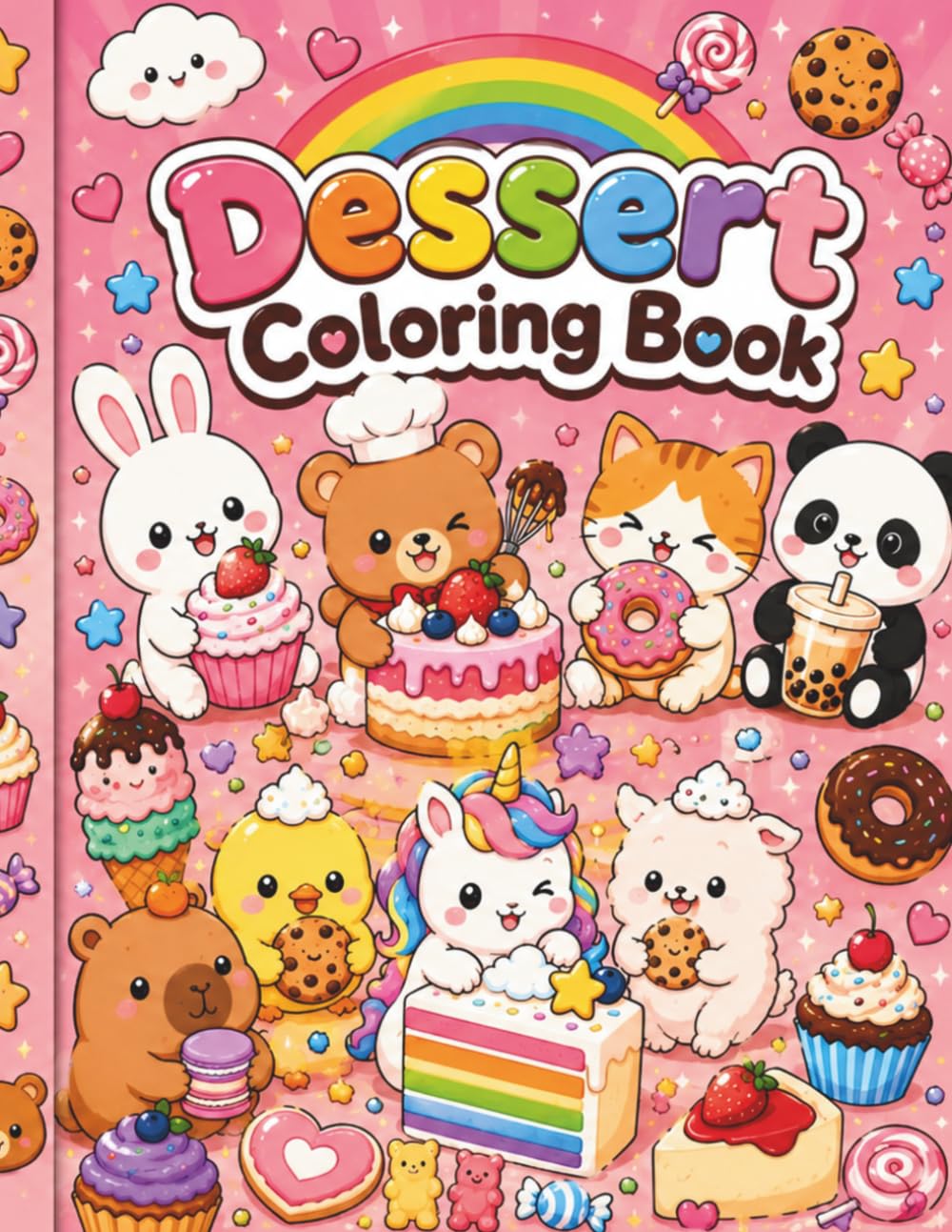 Kawaii Sweet Treats Coloring Book