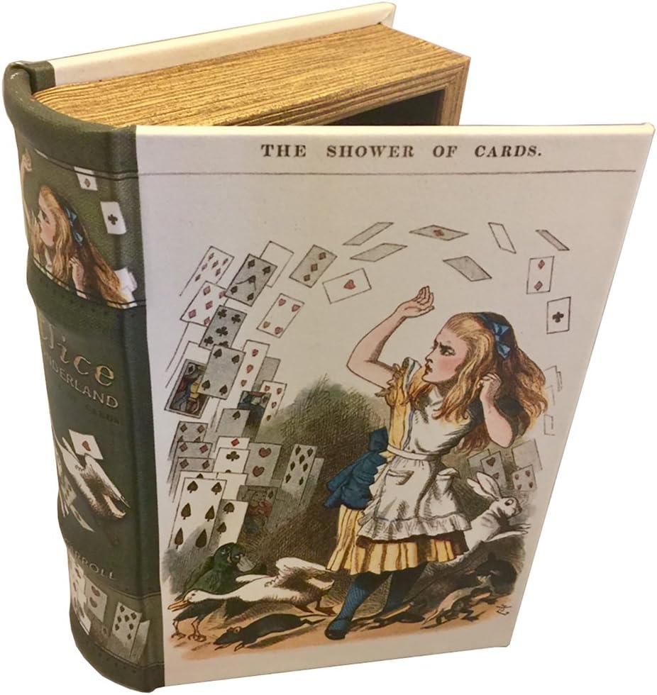 Alice in Wonderland Book Box Secret Hidden Compartment Secret Storage Alice Trinket Jewelry Box