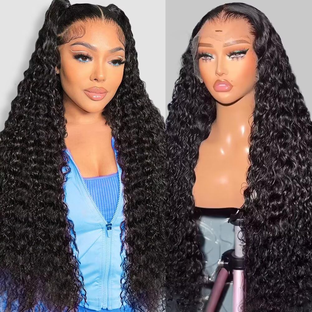 utodoo 28 Inch 13x6 Deep Wave Lace Front Wigs Human Hair Wig for Women 12A 200% Density HD Lace Front Wigs Human Hair Pre Plucked with Baby Hair