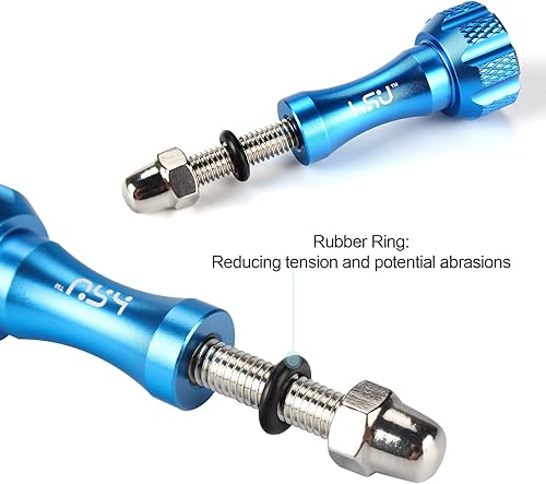 Miniatura 5 de HSU Juego de tornillos de aluminio + llave para Gopro Hero 11, 10, 9, 8, 7, 6, 5, 4, 3, Gopro Session, AKASO Campark y otras cámaras de acción (azul)