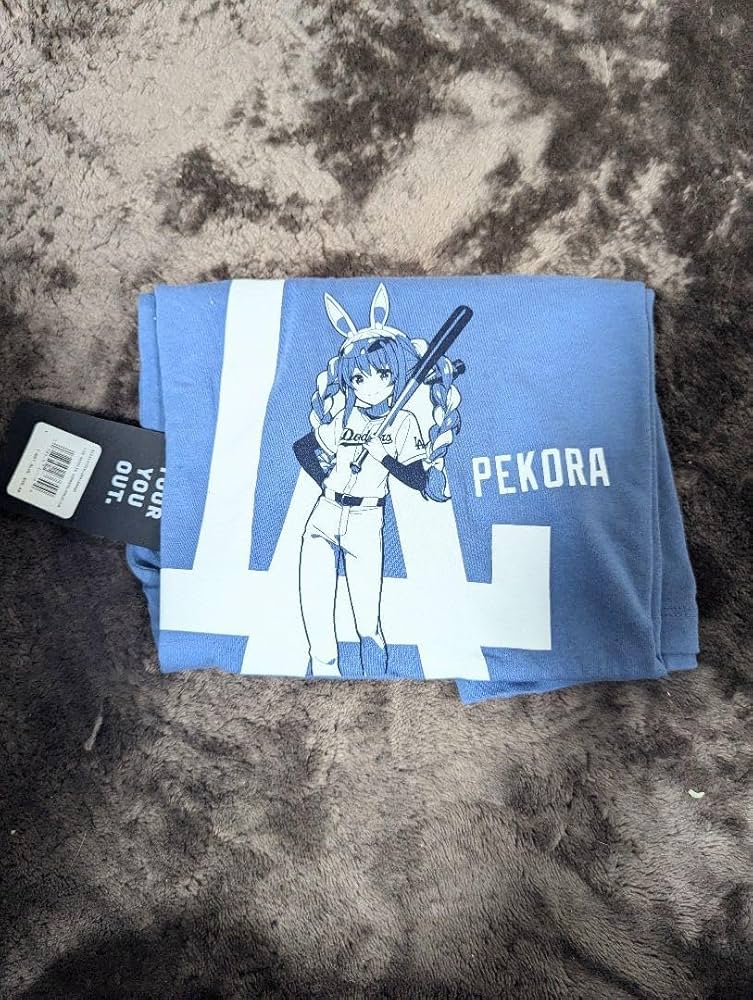 Amazon.co.jp: 兎田ぺこら ドジャース コラボ Tシャツ Lサイズ