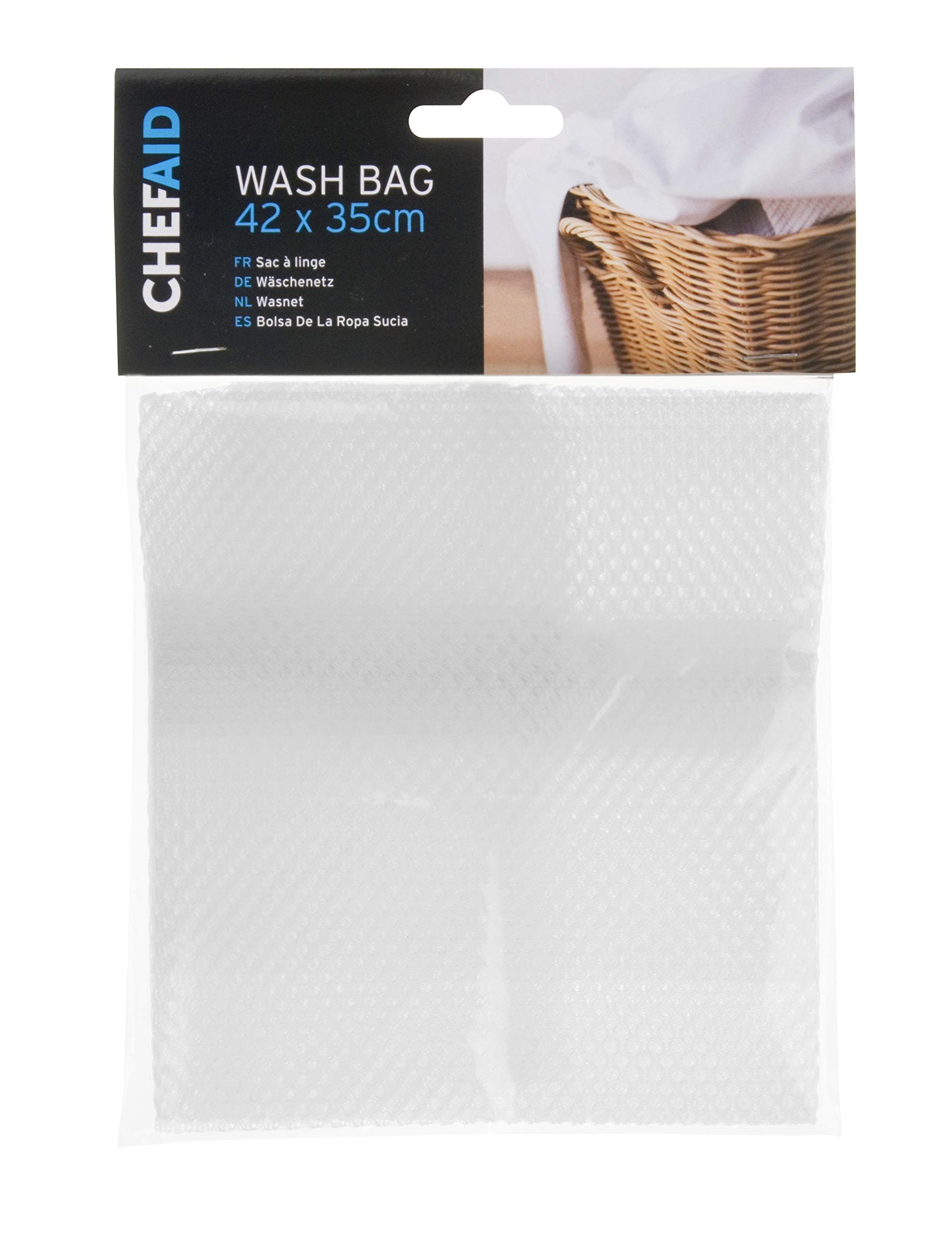 2x Chef Aid Large Wash Bag Delicate Laundry Clothes Lingerie White - 42cm x 35cm