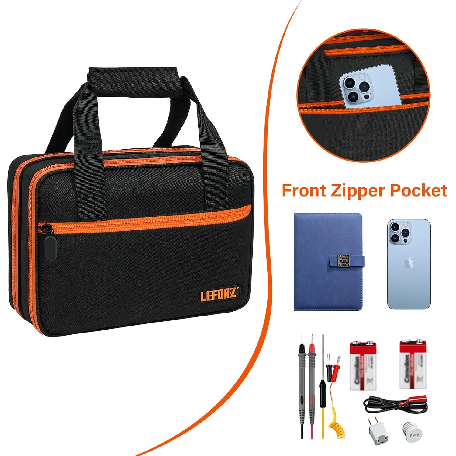 Carrying Case Compatible with Klein Tools ET310 AC/80101/80016 Circuit Breaker Finder,GFCI Outlet Tester,69149P Electrical Test Kit,Circuit Tester Storage Organizer for Digital Multimeter,Clamp Meter - Image 5