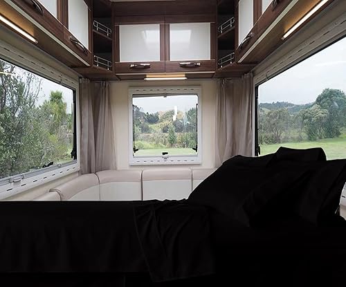RV-Sheets (70 x 80 pulgadas) RV Camper King Juego de sábanas de 600 hilos 100% egipcios para autocaravanas, caravanas, cámper, barco, suave, lujoso,