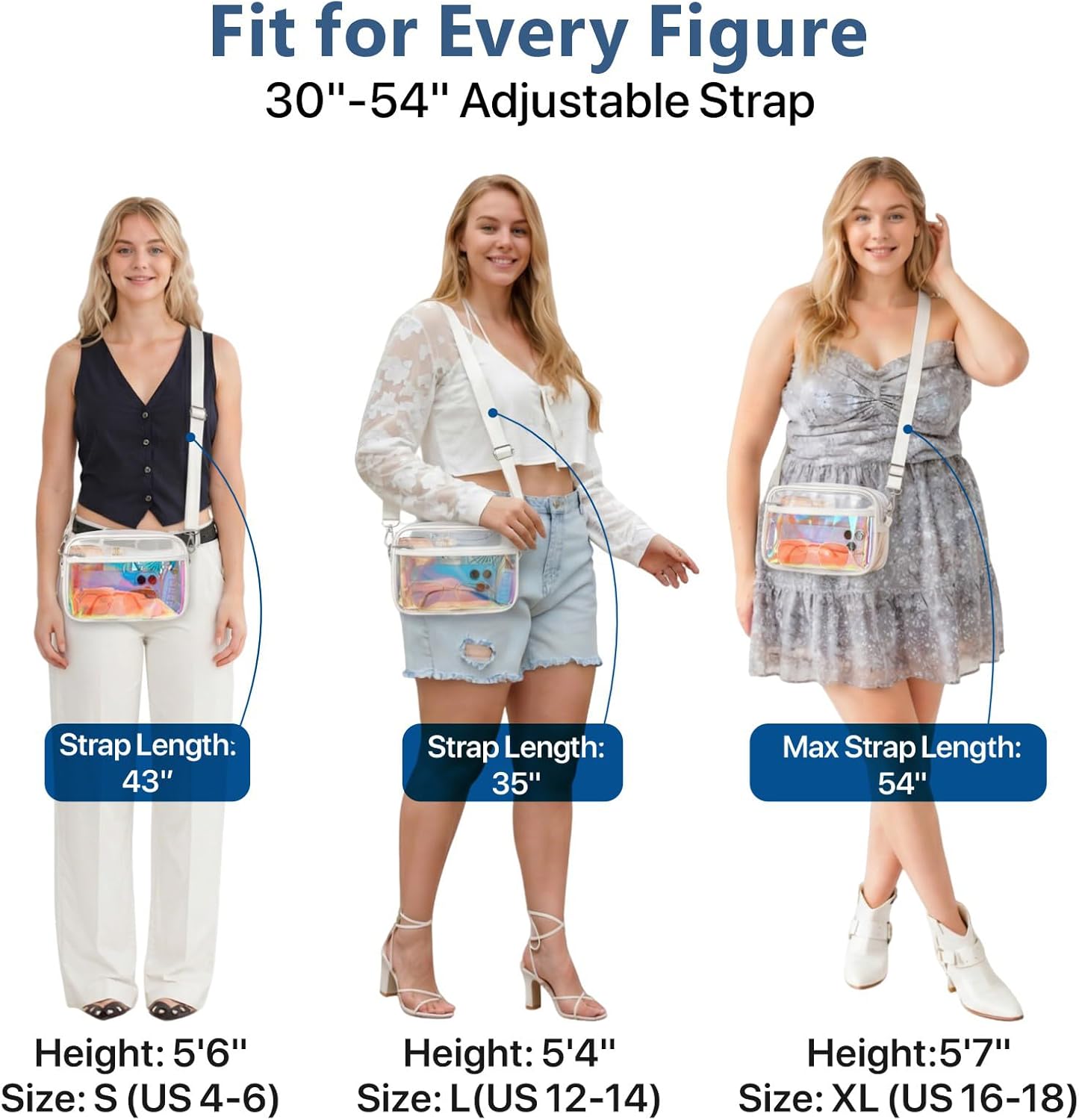 PACKISM Clear Bag for Stadium Events - Clear Purses for Women Stadium Crossbody Concert Bag for Game Day, Sports, Festival - Image 5