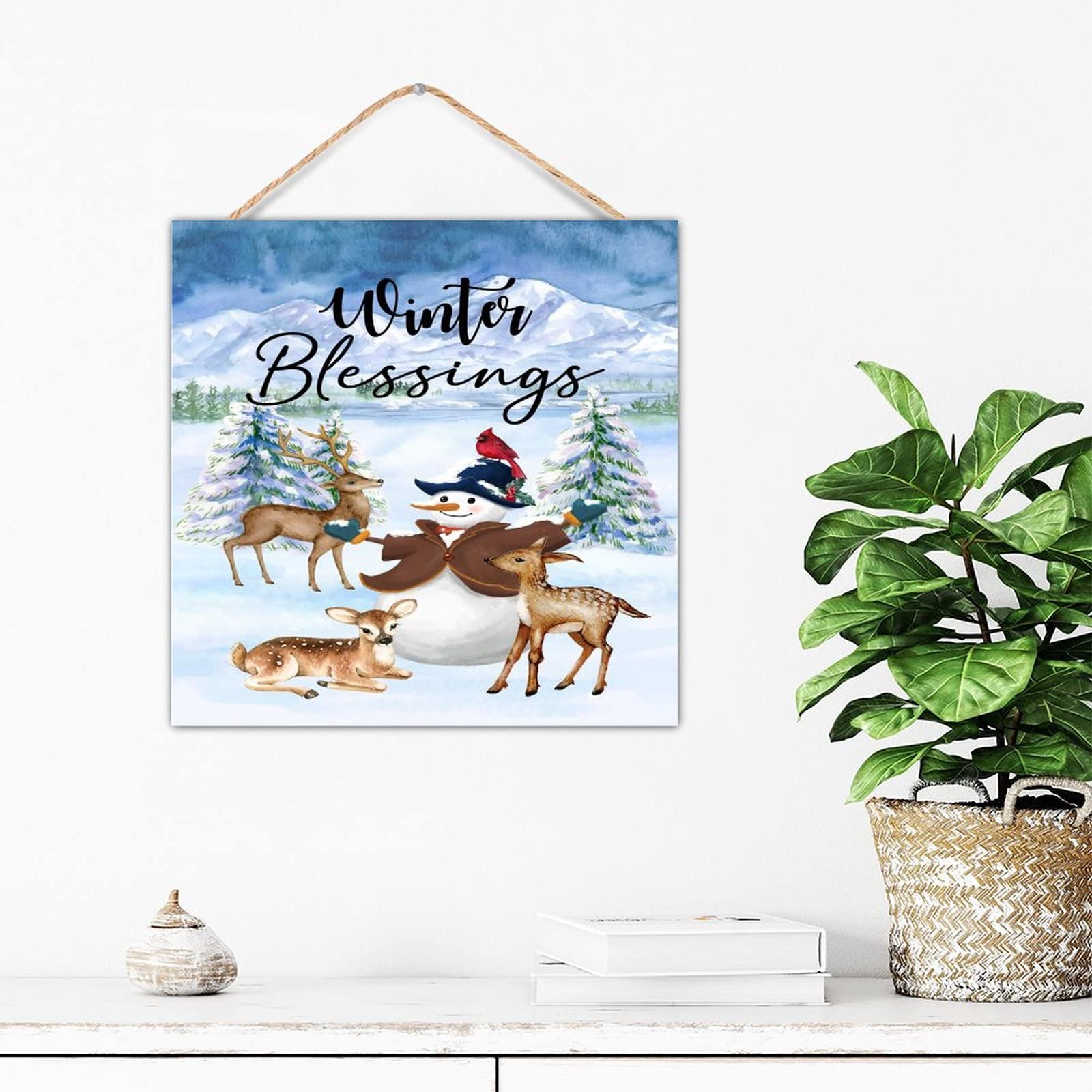 Décoration murale rustique chambre bois suspendre