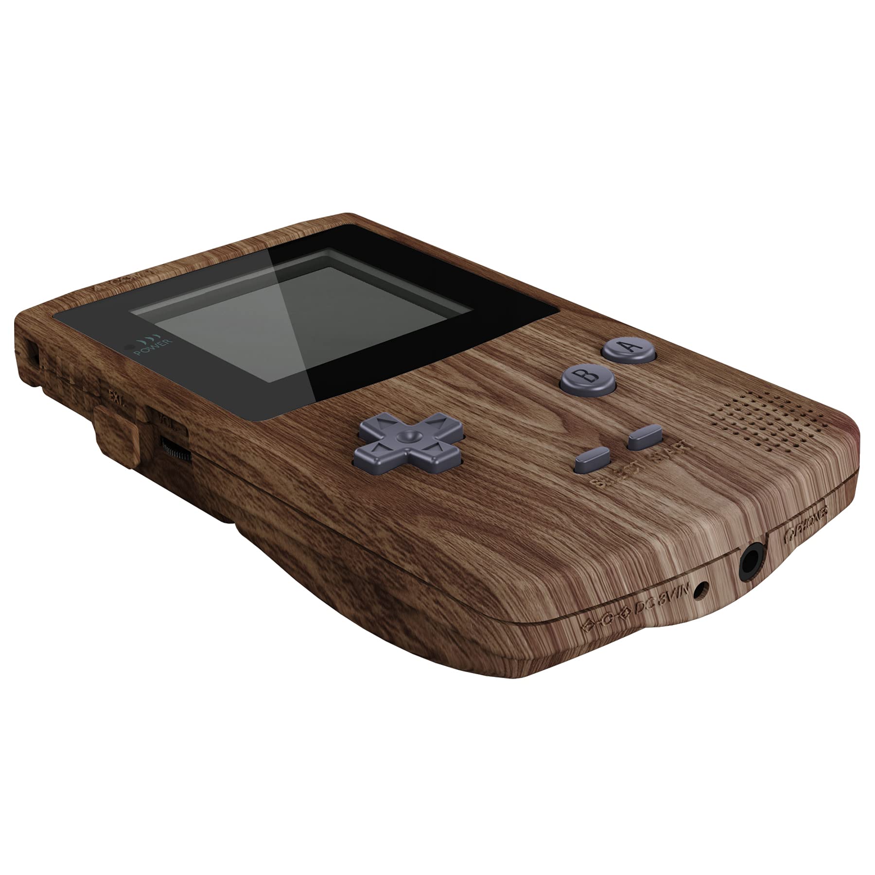 eXtremeRate Coque de Remplacement avec Boutons pour GBC Gameboy Color, Compatible avec GBC OSD IPS & Regular IPS & Standard LCD, Console et Écran Non Inclus-Grain de Bois