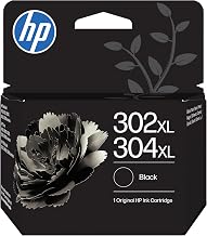 HP 302XL/304XL Black Original High Yield Ink Cartridge | Ink for HP DeskJet 1110, 2130, 3630, HP Envy 4520, OfficeJet 3830, 4650, 5220, 5230, ~300 pages (B7RT9AE)