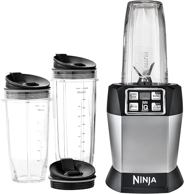 Ninja BL481C Nutri-Ninja mélangeur de technologie Auto-iQ, 1000W (Version canadienne),Argent
