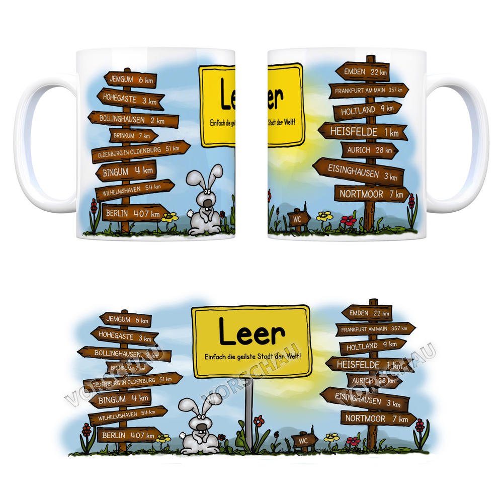 Wetter An Der Ruhr Kaffeebecher – Keramik-Tasse Mit Lokalpatriotismus-Spruch & Entfernungsangaben