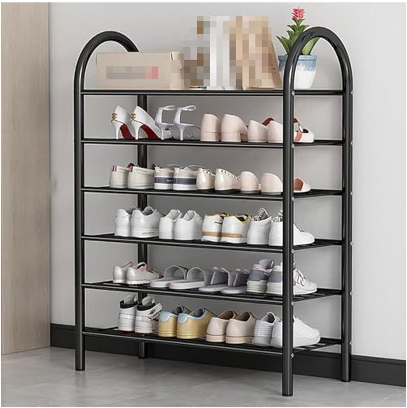 Amazon.com: GRCQLWT Multifunctional Metal Shoe Rack for Closet Entryway ...