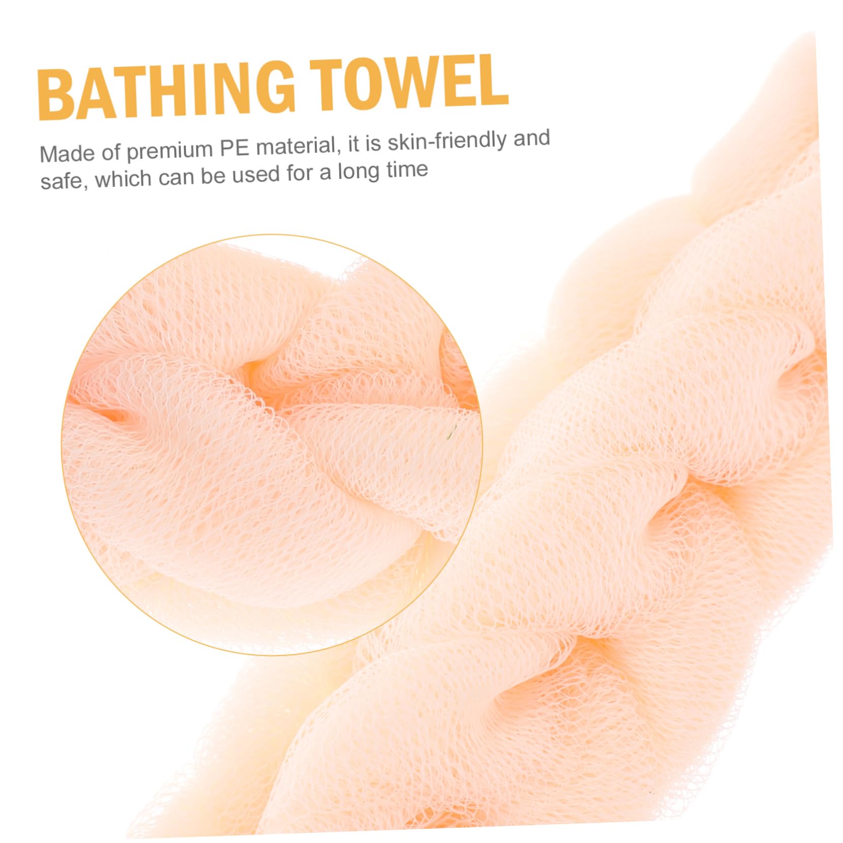 SHERCHPRY 4Pcs Hand Held Weave Bath Towels Comfortable Bath Shower Tool for Exfoliating and Cleaning Grey Pink Beige Khaki Colors for Relaxing Experience