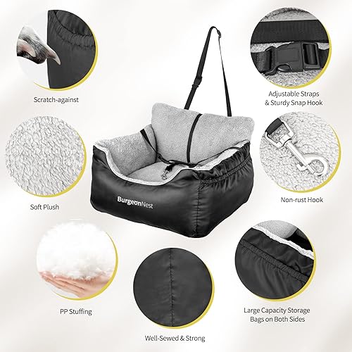 Miniatura 3 de BurgeonNest Asiento de automóvil para perros pequeños totalmente desmontables y lavables para perros pequeños menores de 25 años asientos elevadores