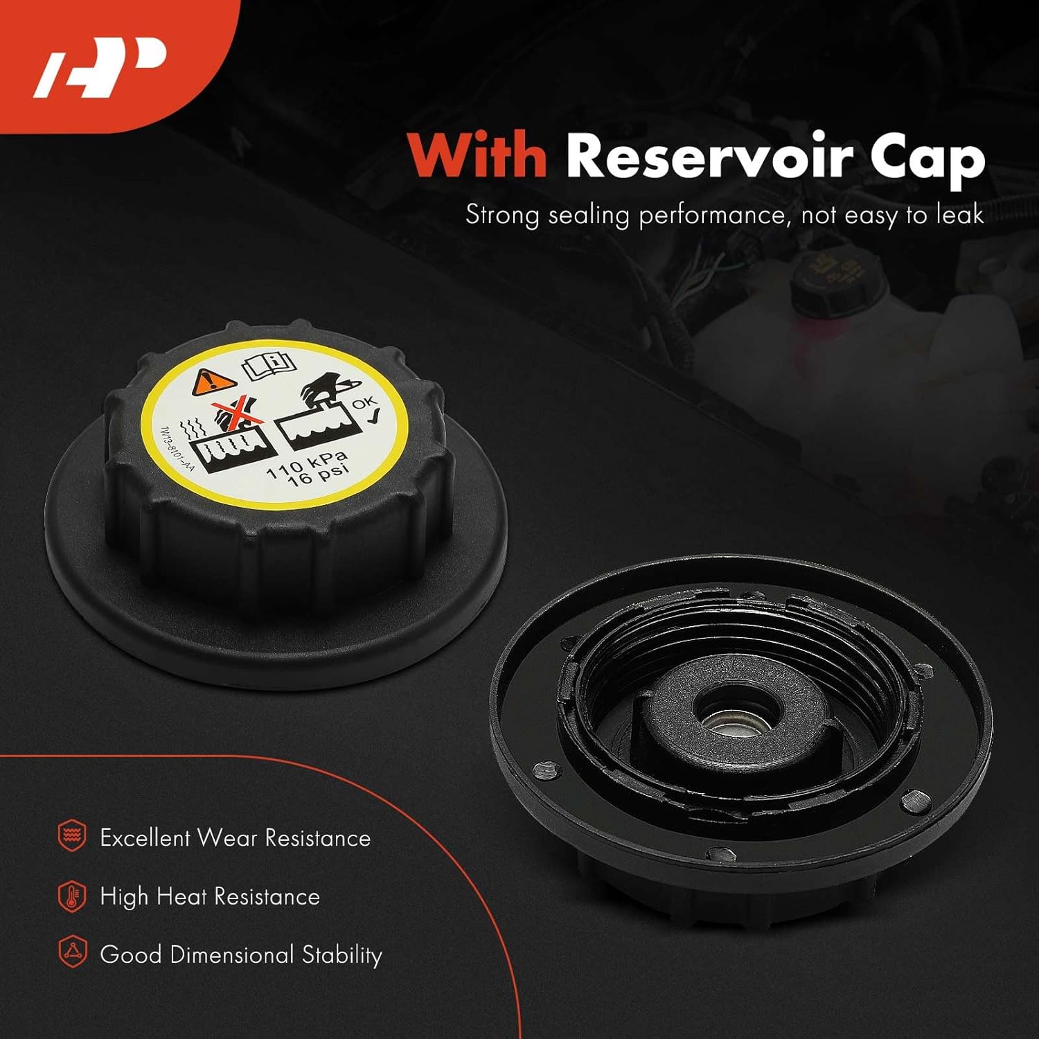 A-Premium Engine Coolant Overflow Recovery Reservoir Tank [w/Cap] Compatible with Ford Fusion 2006-2010, Lincoln Zephyr 2006-2006, Mercury Milan 2006-2009, 2.3L 3.0L, Replace # 6E5Z8A080AA